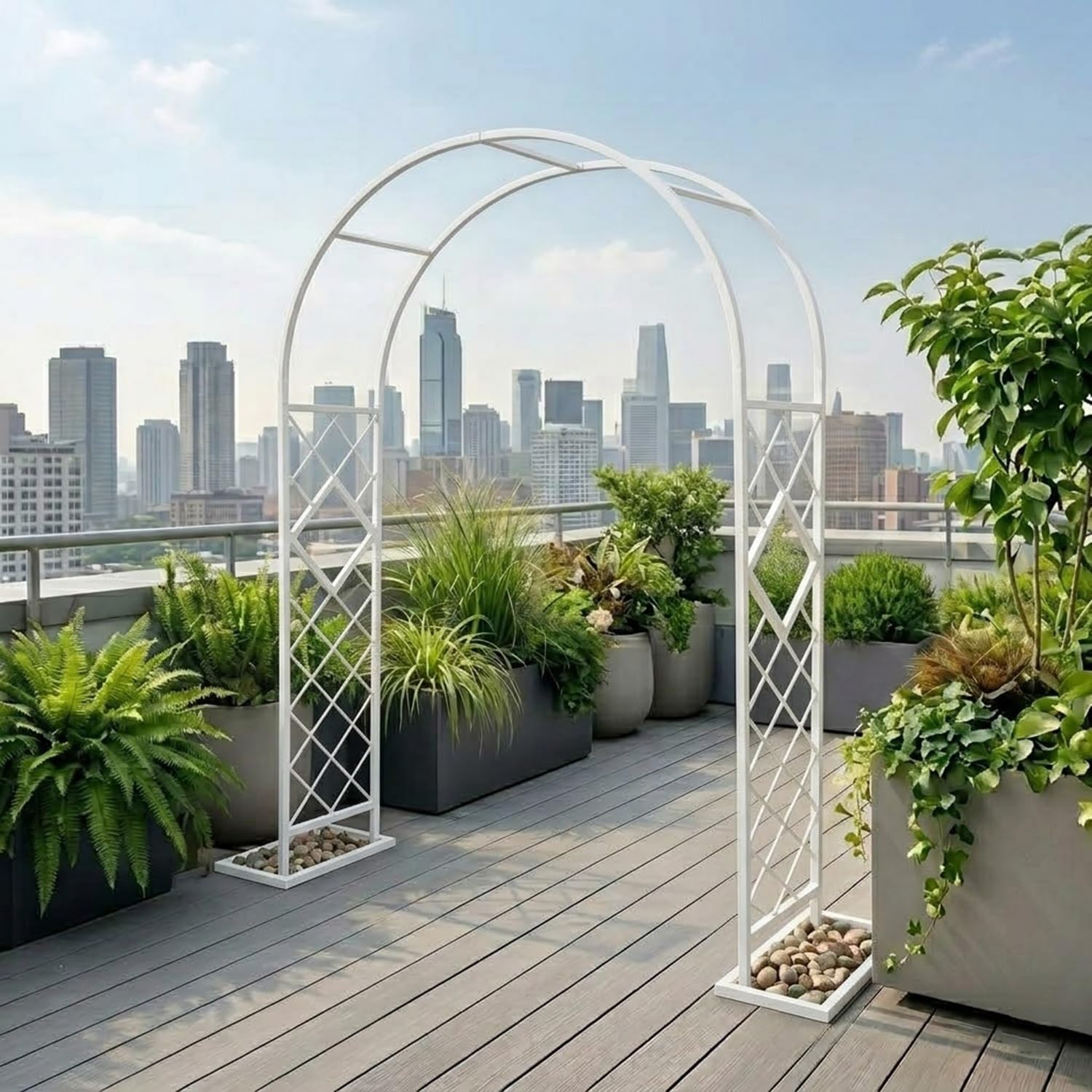 Arche de jardin pour plantes grimpantes et arche de fleurs d'extérieur pour un mariage