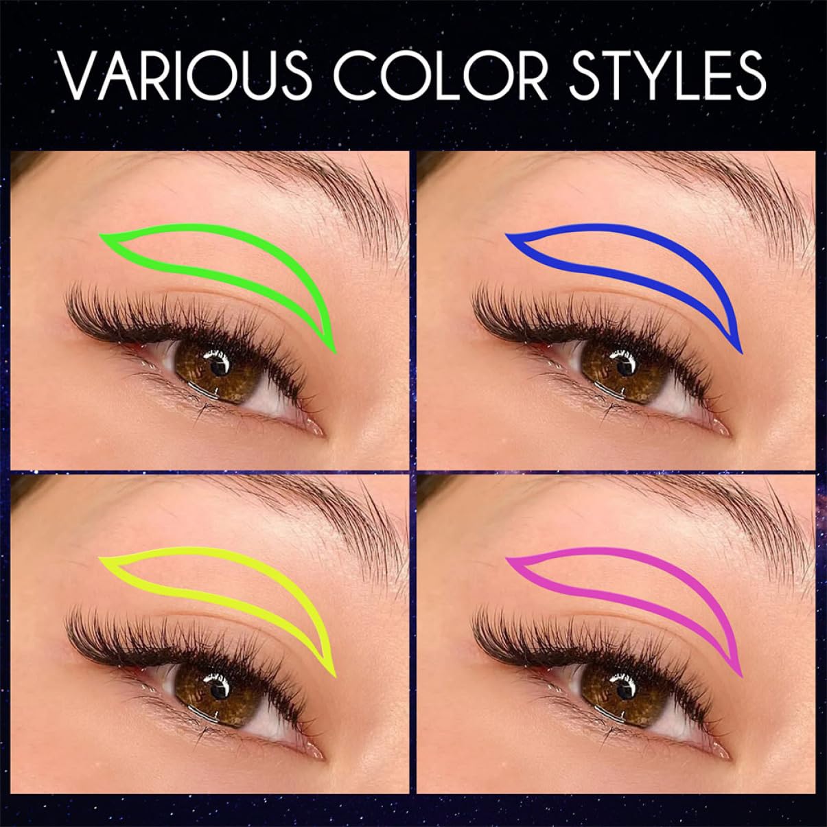 Beavorty 20juegos Eyeliner Stickers Autoadhesivos Para Maquillaje Diseño Para Fiestas Cosplay y Uso Diario