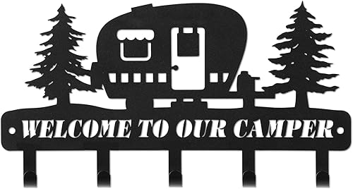 Miniatura 8 de Maitys Soporte para llaves decorativo de pared de metal con ganchos, decoración de pared de Navidad, gancho rústico para llaves para decoración de