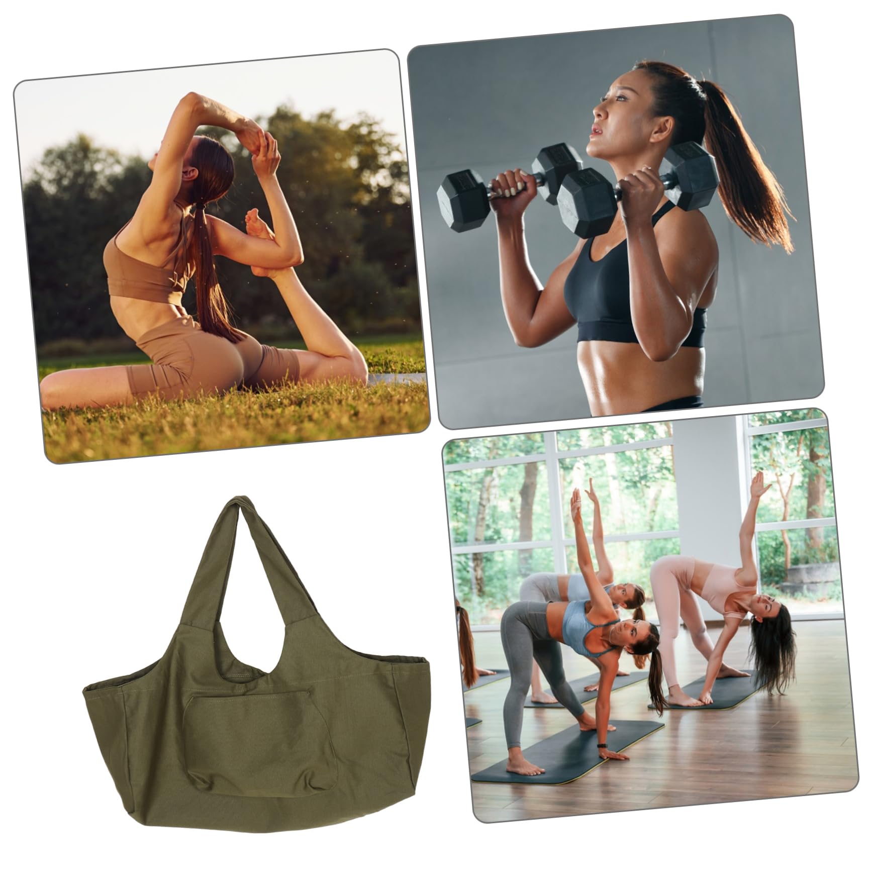 SUPVOX Bolsa y Accesorios para Mujer Ligera Gran Capacidad de Lona de Yoga para Llevar Esterilla en Actividades Deportivas