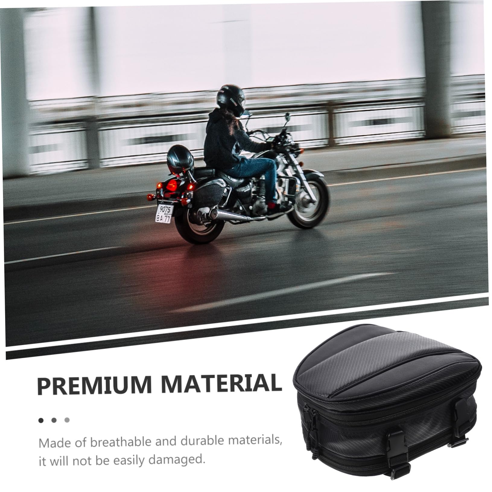 UKCOCO Borsa Posteriore per Moto Borsa da Sella per Bagagli Marsupio Multifunzionale per Moto Scomparti Interni