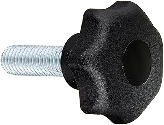 Kipp 06220-410X30 Black Thermoplastic/Steel Star Grip, M10 External Thread, Style L, Metric, 40 mm Diameter, 30 mm Screw Length, 25 mm Height, Black Cap Color (Pack of 10)