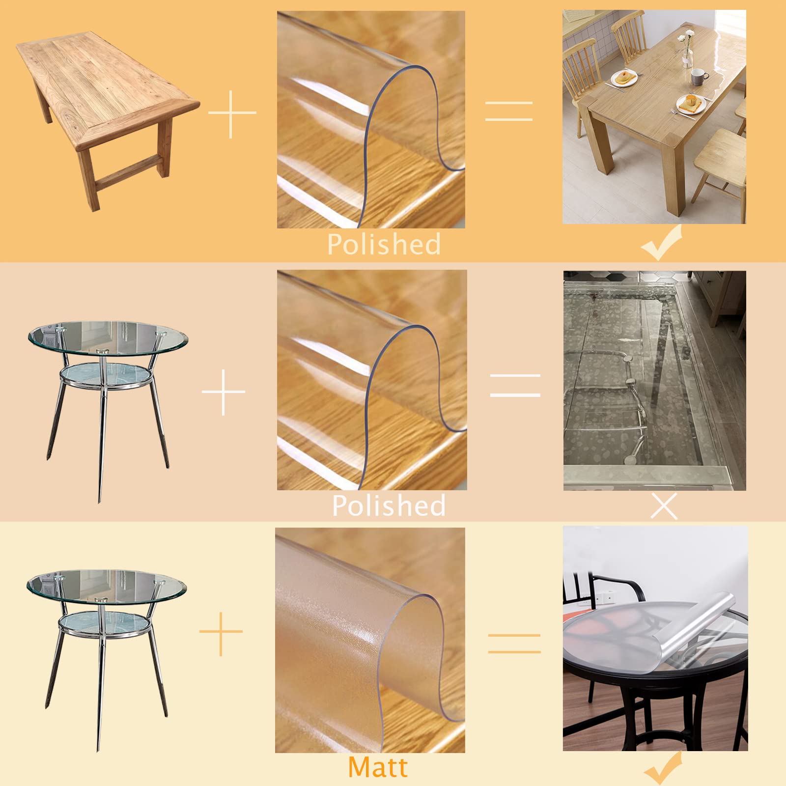 Copertura protettiva trasparente resistente al calore per scrivanie, divani e tavoli da pranzo, spessore 2 mm, dimensioni 65 x 290 cm, resistente e facile da pulire, ideale per uso domestico