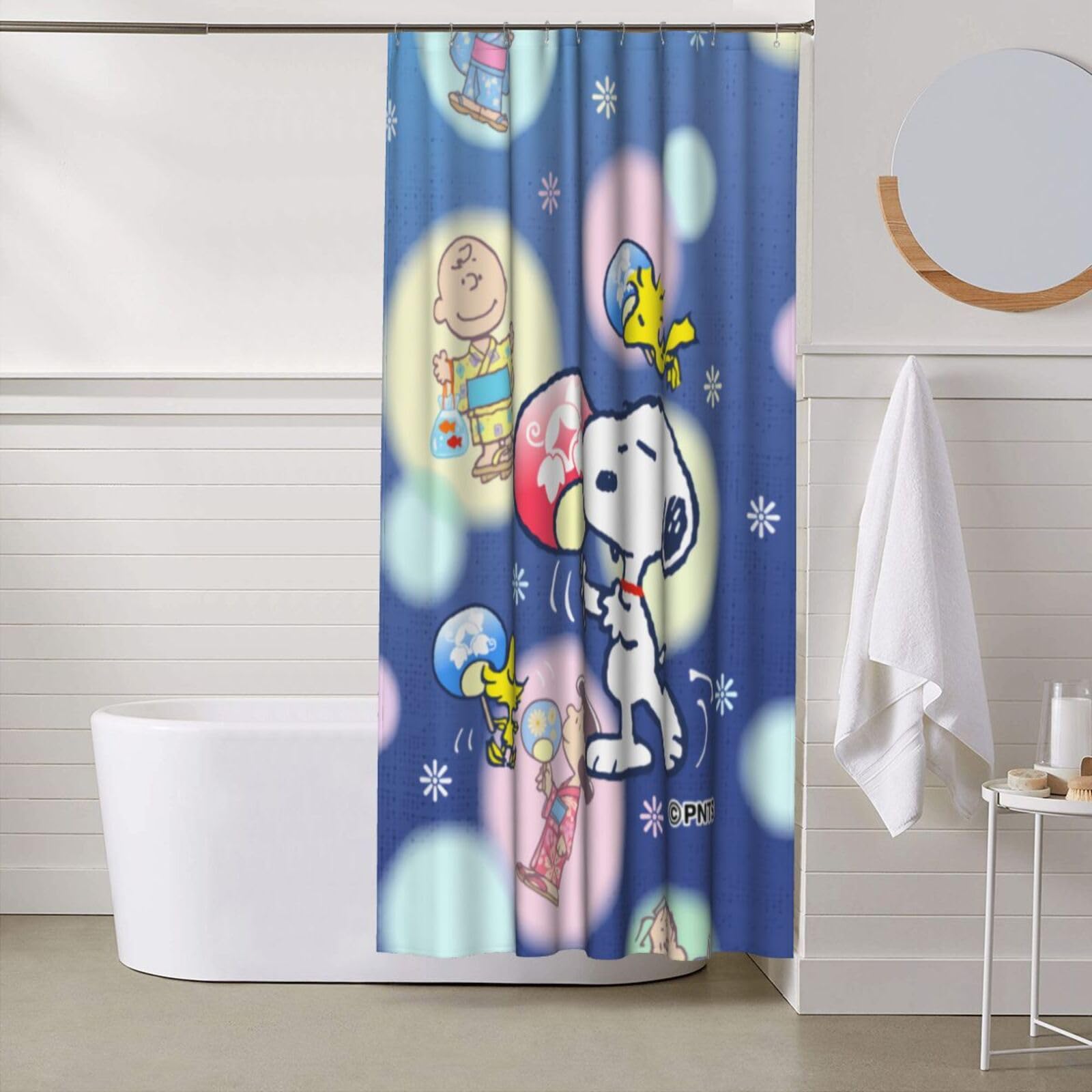 Amazon｜シャワーカーテン 風呂カーテン スヌーピー Snoopy おしゃれ