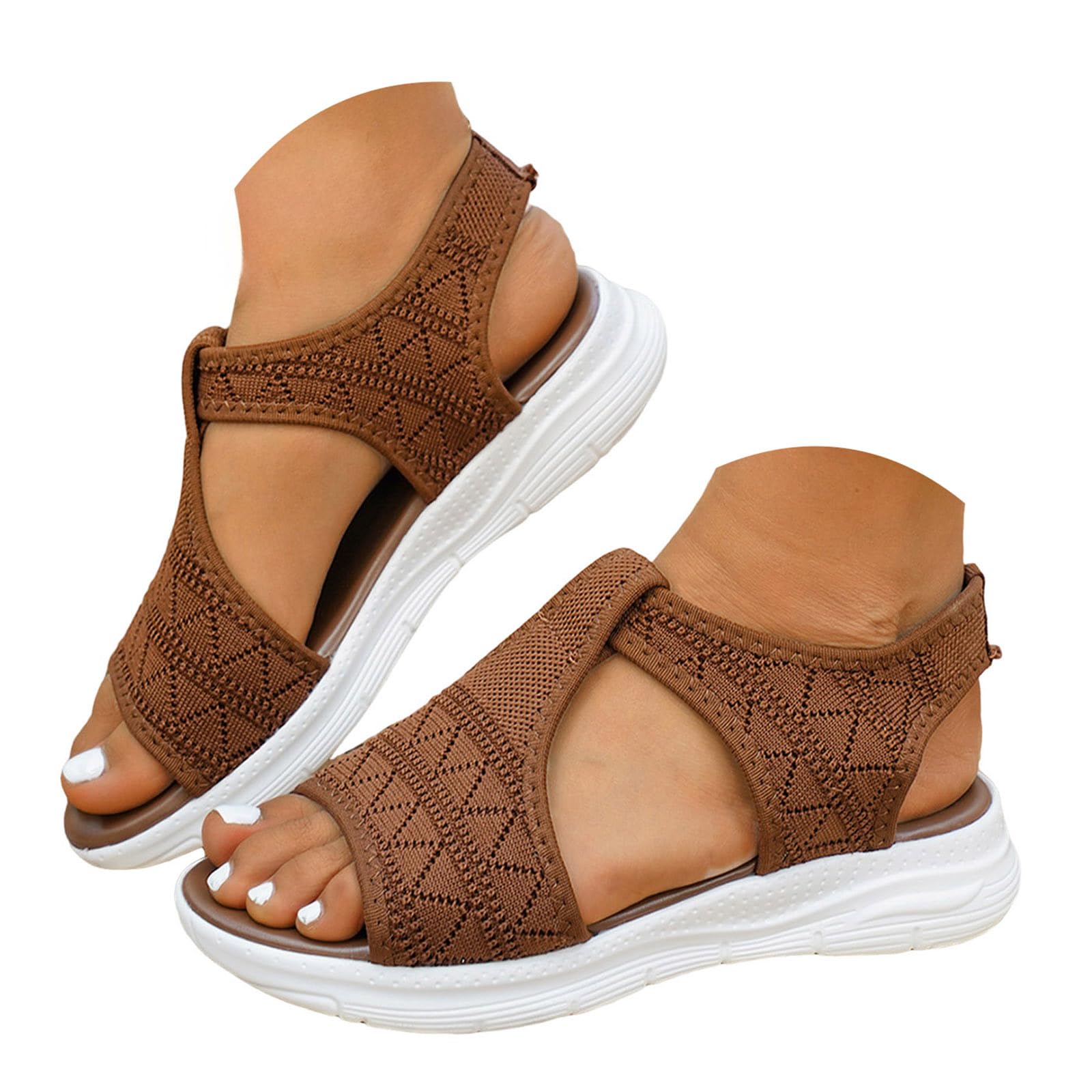 Sandalias de mujer elegantes y resistentes con cuña para un estilo sofisticado 8