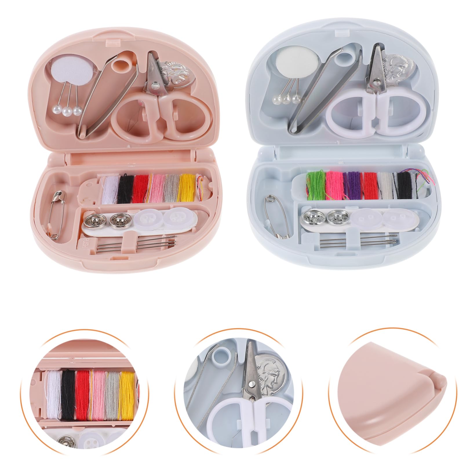 VILLCASE 8sets Kit di Cucito Portatile Ago Filo e Strumenti per Riparazioni e Lavori Artigianali per Casa e Viaggi