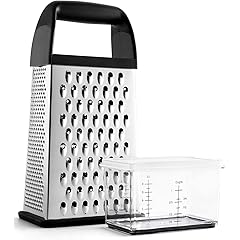 Urbanstrive Cheese Grater With Container Box Grater Stainless Steel Graters for Kitchen Cheese Shredder Parmesan Shredder Kitchen Gadgets Kitchen Tools Kitchen Gifts for Chef Dishwasher Safe Zester