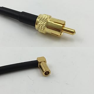 3 feet RG188 RCA MALE to SSMB ANGLE FEMALE Pigtail Jumper RF coaxial cable 50ohm Quick USA Shipping