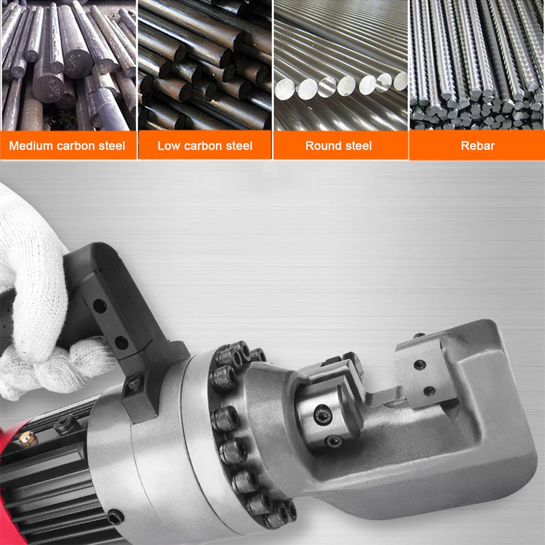Cortador De Barras De Refuerzo Hidráulico Eléctrico, Corte De Barras De Refuerzo De hasta 4-16 Mm/4-20 Mm/4-22 Mm #5#6#7, Velocidad De Corte 2-4s,25MM