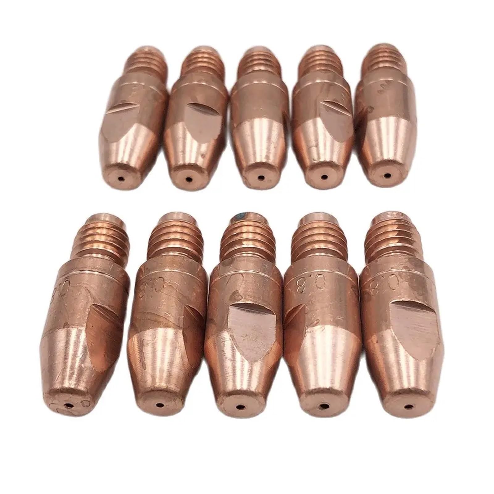 10 sztuk Końcówka prądowa M8 x 30 MB 36 KD 36KD 400 401 500 551 Palnik spawalniczy MIG 501D MB501 140.0114 140.0313 140.0442 140.0117 cuicui(0.8mm,E-Cu)