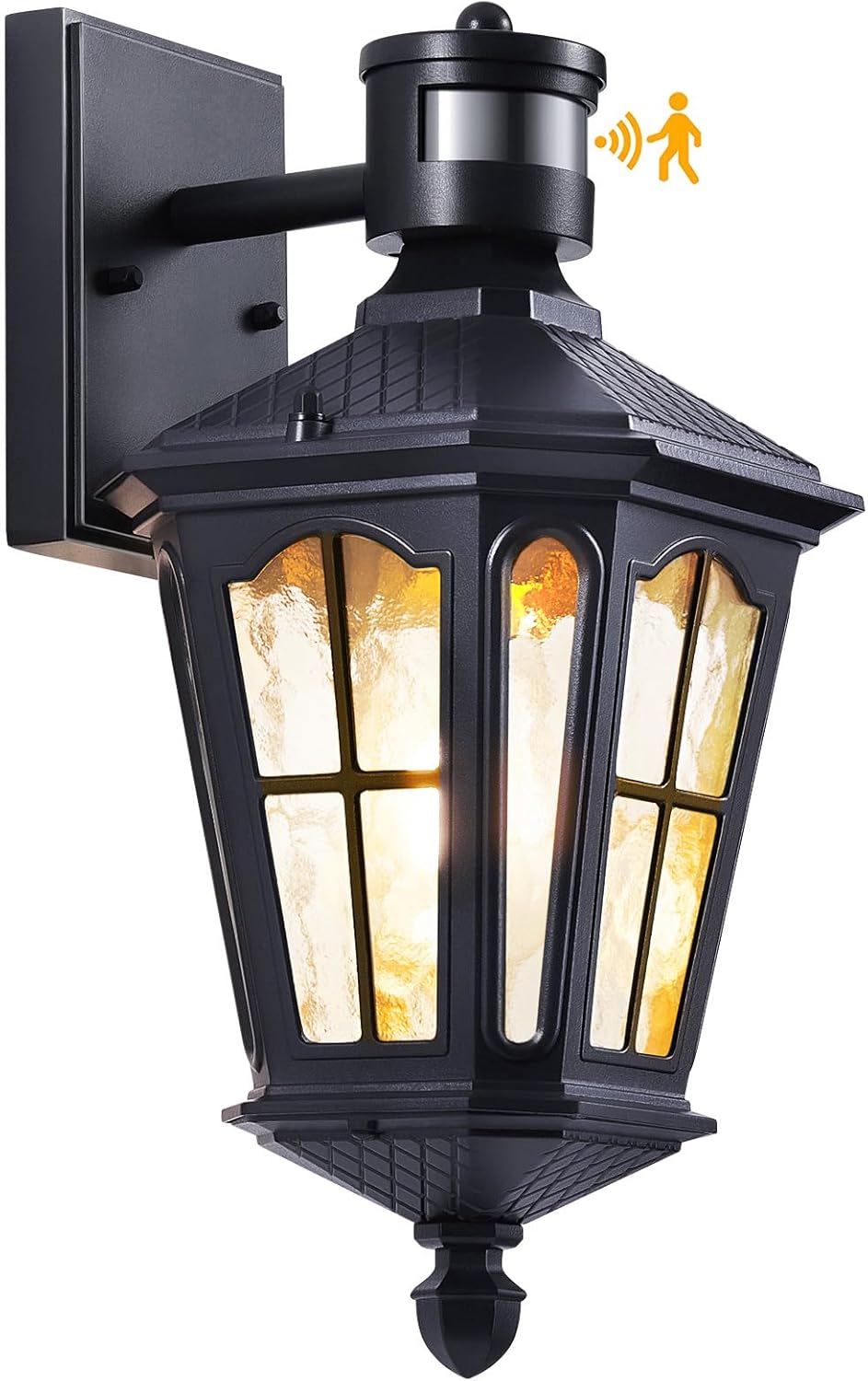 Outdoor Light Fixture Porch Light Motion Sensor Outside Wall Light in White Dusk to Dawn Lighting for House Front Door Patio