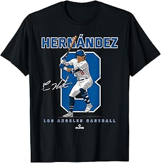 Number and Portrait Kike Hernandez Los Angeles MLBPA T-Shirt