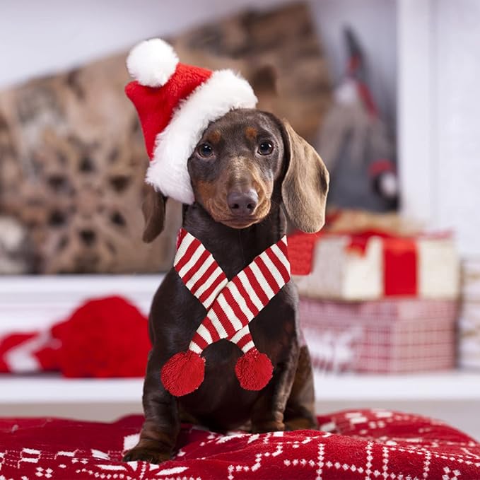 Bufanda Navideña para Perro Disfraz de Invierno Ajustable Talla M miniatura 4