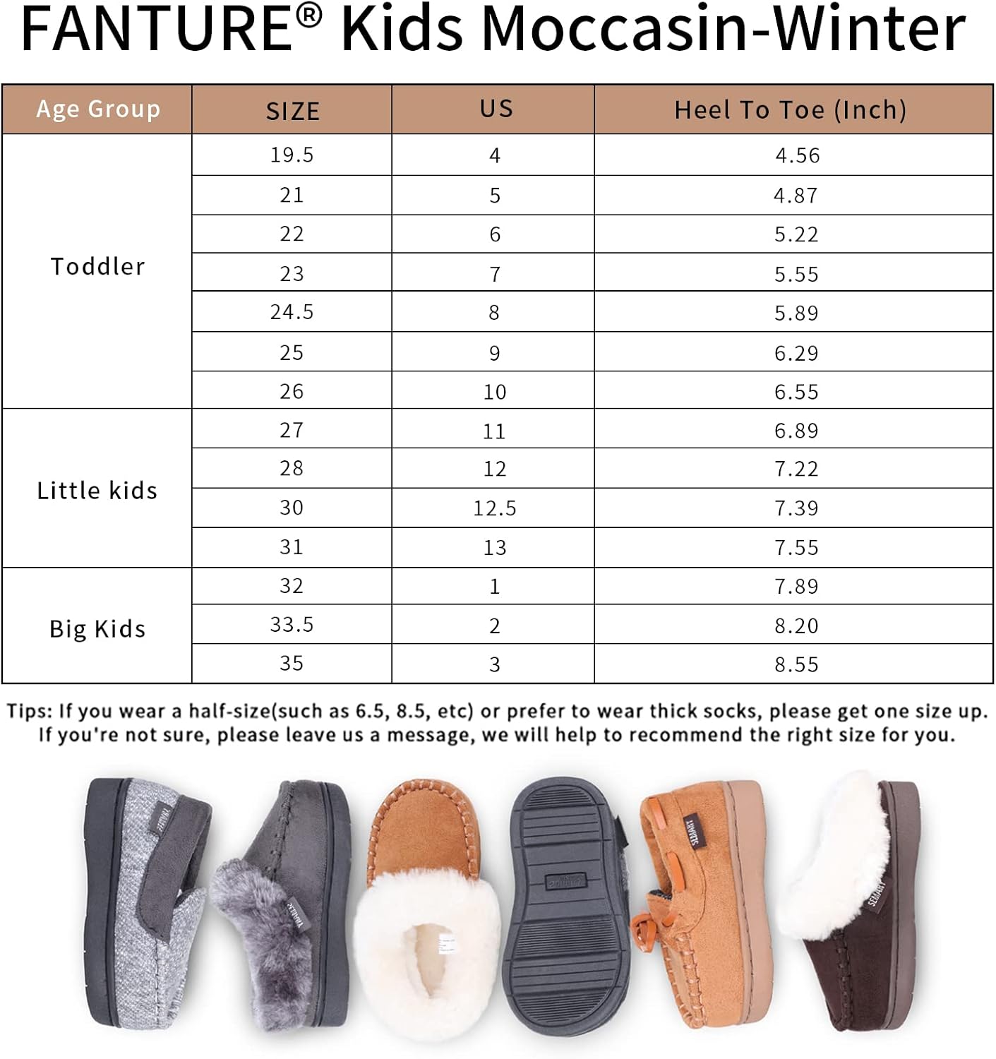 Toddler Kids House Shoes Slippers with Memory Foam Fuzzy and Warm Cozy Comfort Fleece Clog Slip On Sole Protection for Boys Girls Indoor Outdoor - Image 6