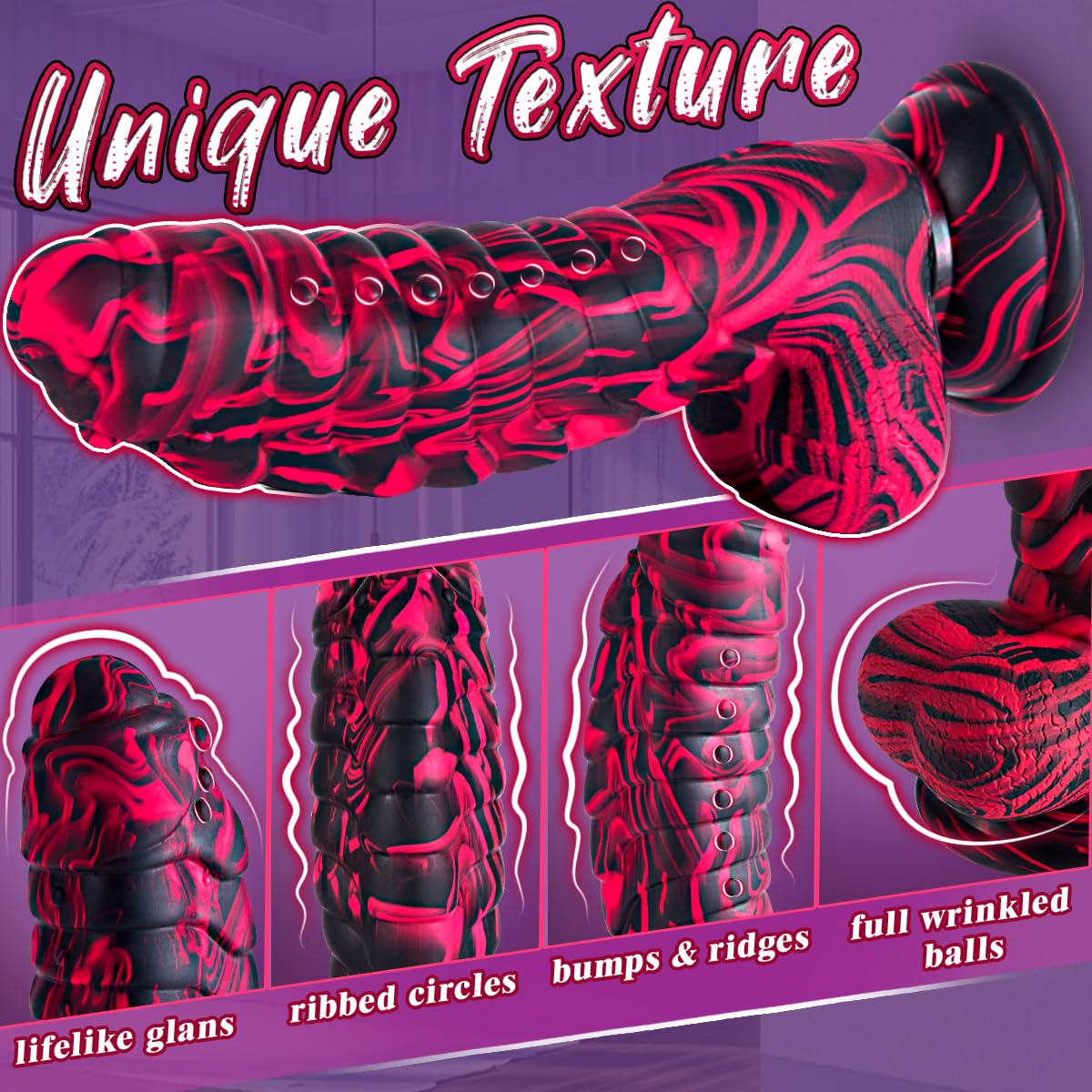 Sex Toys Realistic Dildo for Adults, 7.16 Inch Blowjob Silicone Thick Monster Dildos with Strong Suction Cup, G Spot Clitoral Vagina Anal Toy for Women Men Couples