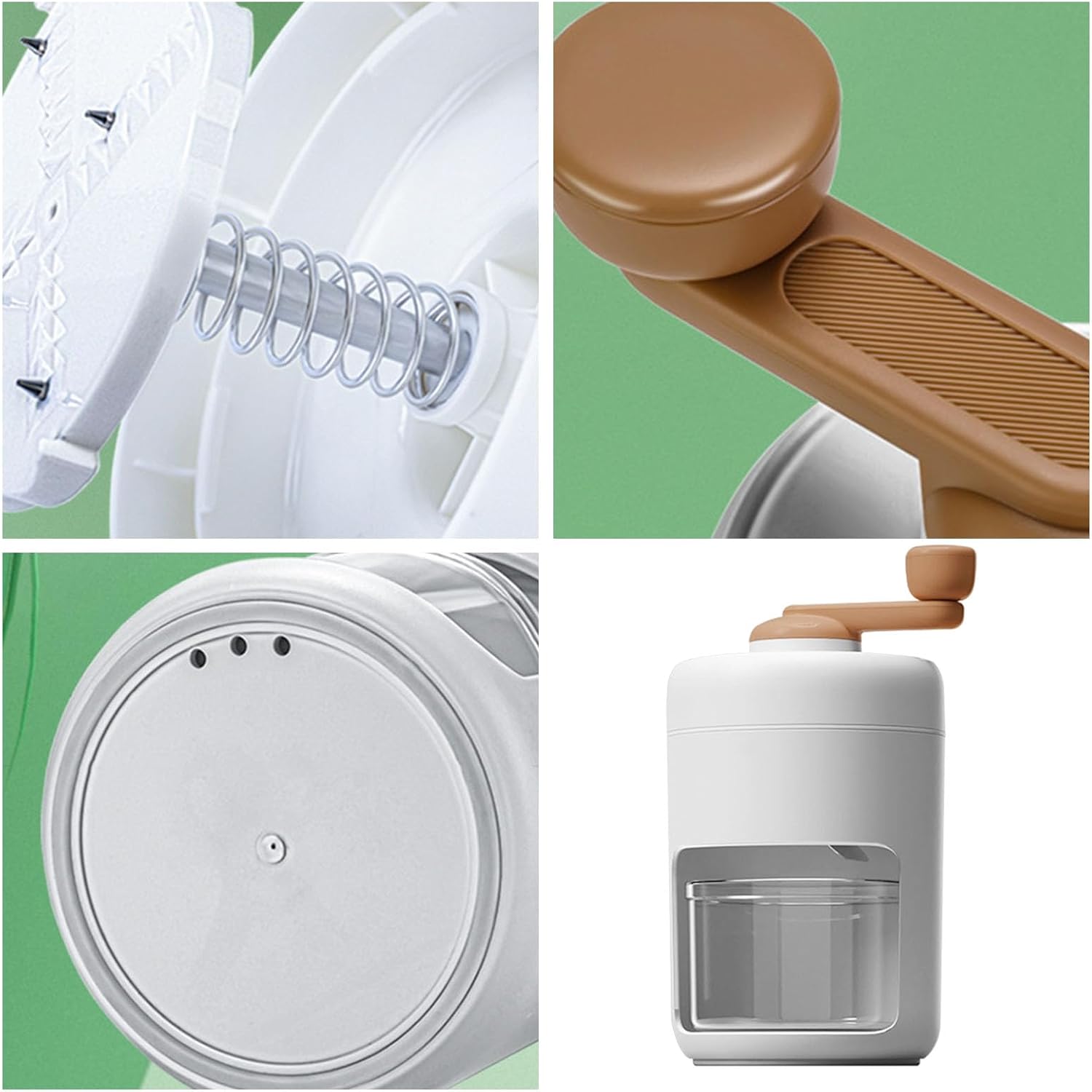 Manual Ice Machine for Kitchen Or Street Vending Stainless Steels Crusher for Cocktails Dessert Ice Crusher Hand Crank Ice Grinder