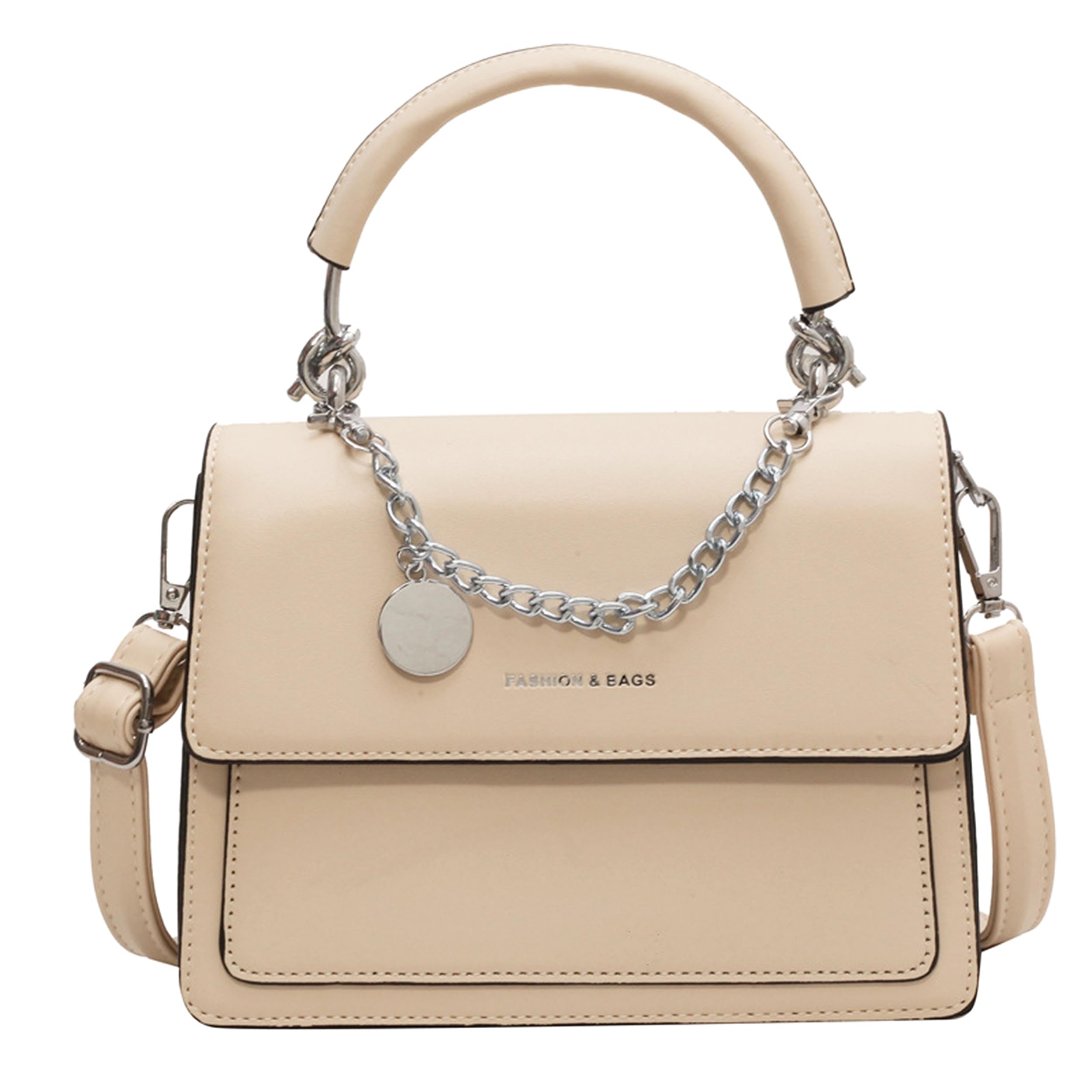 Yindella Series Faux Leather Shoulder Bag Crossbody Bag for Women & College Girls with Chain Strap (Khaki) (B0DDKDJTPS) Amazon Price History, Amazon Price Tracker