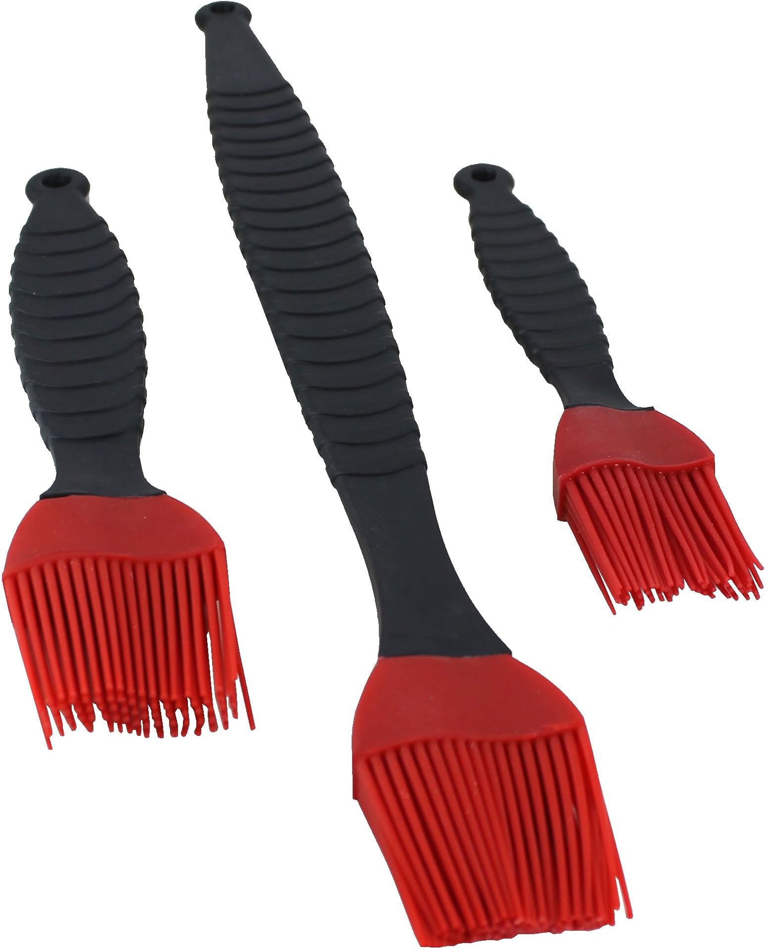 Tiemom Silicone Basting Brushes 3-Piece Set - Red