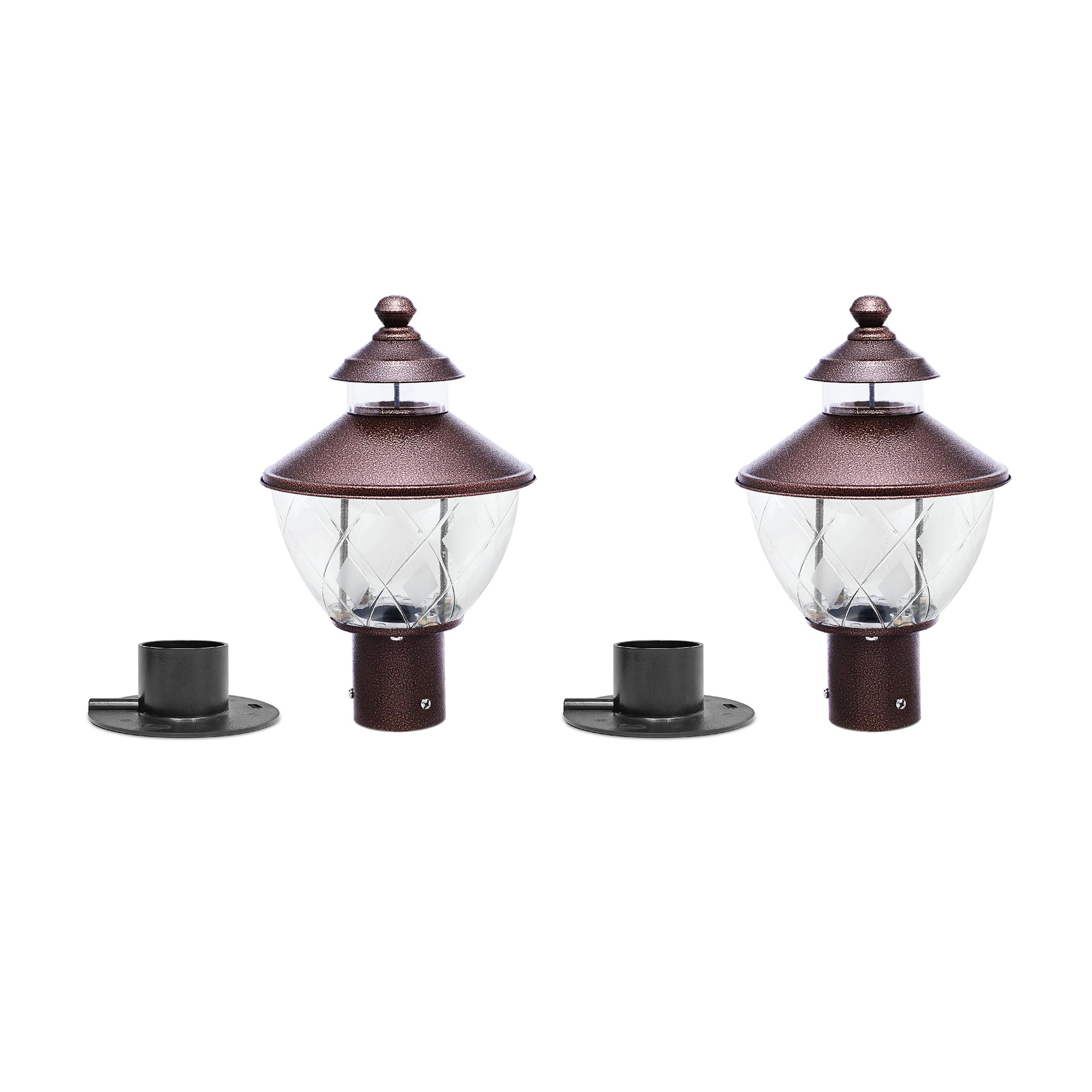 INVENTAA LED Gate Light for Home Gate Waterproof | IP65 Antique Copper Finish Gate Light for Outdoor Home and Commercial Spaces | Compound Wall Lights Outdoor Waterproof (Pack of 2)