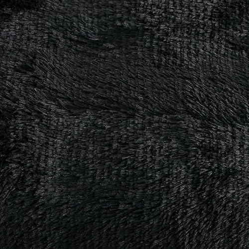 Miniatura 6 de chovy Funda de edredón negra de felpa de pelo sintético tamaño King, juego de cama de 3 piezas, ultra suave, lanudo de franela de terciopelo