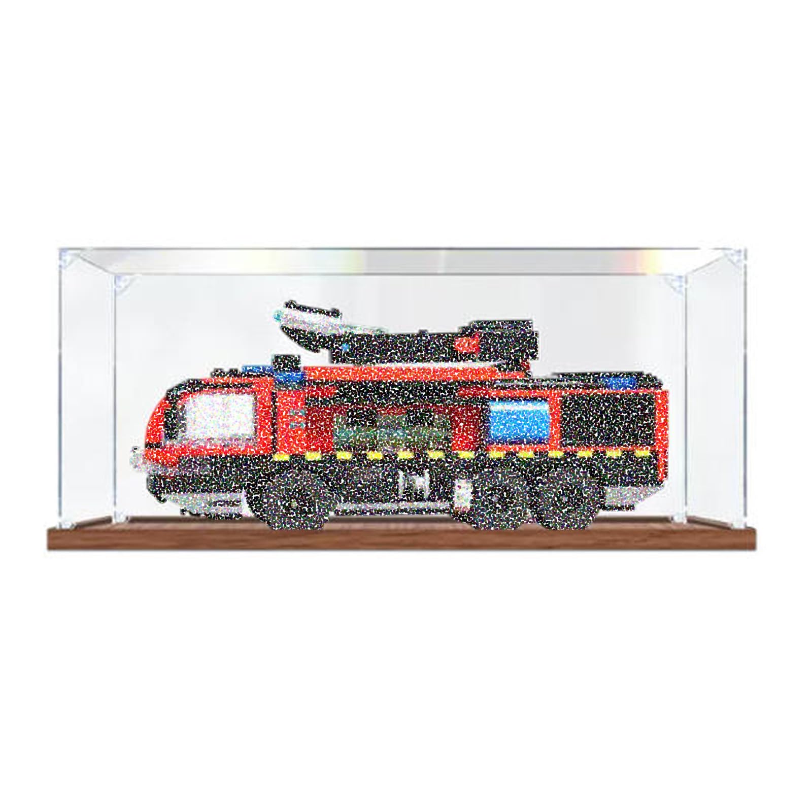 Clear Acrylic Display Case Only for Lego 60499 Airport Fire Truck (3mm)