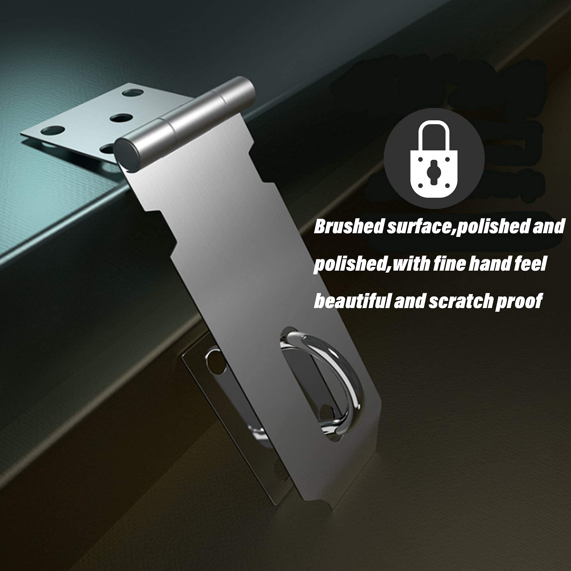 Deursloten Hasp slot, 2 Pack roestvrij stalen beveiliging deurhangslot