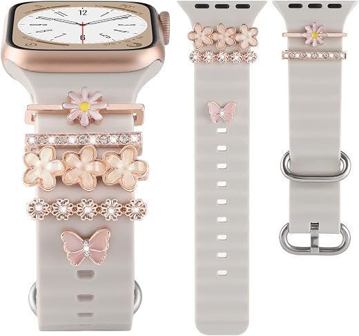 Decorative rings compatible with apple watch band charms 38mm 40mm 41mm 42mm 44mm 45mm 49mm 44mm,
