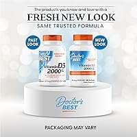 Vista 2 de Doctors BEST Vitamina D3 2000 UI, apoya el corazón, los huesos y la inmunidad, sin OMG, sin gluten, sin soja, 180 cápsulas blandas