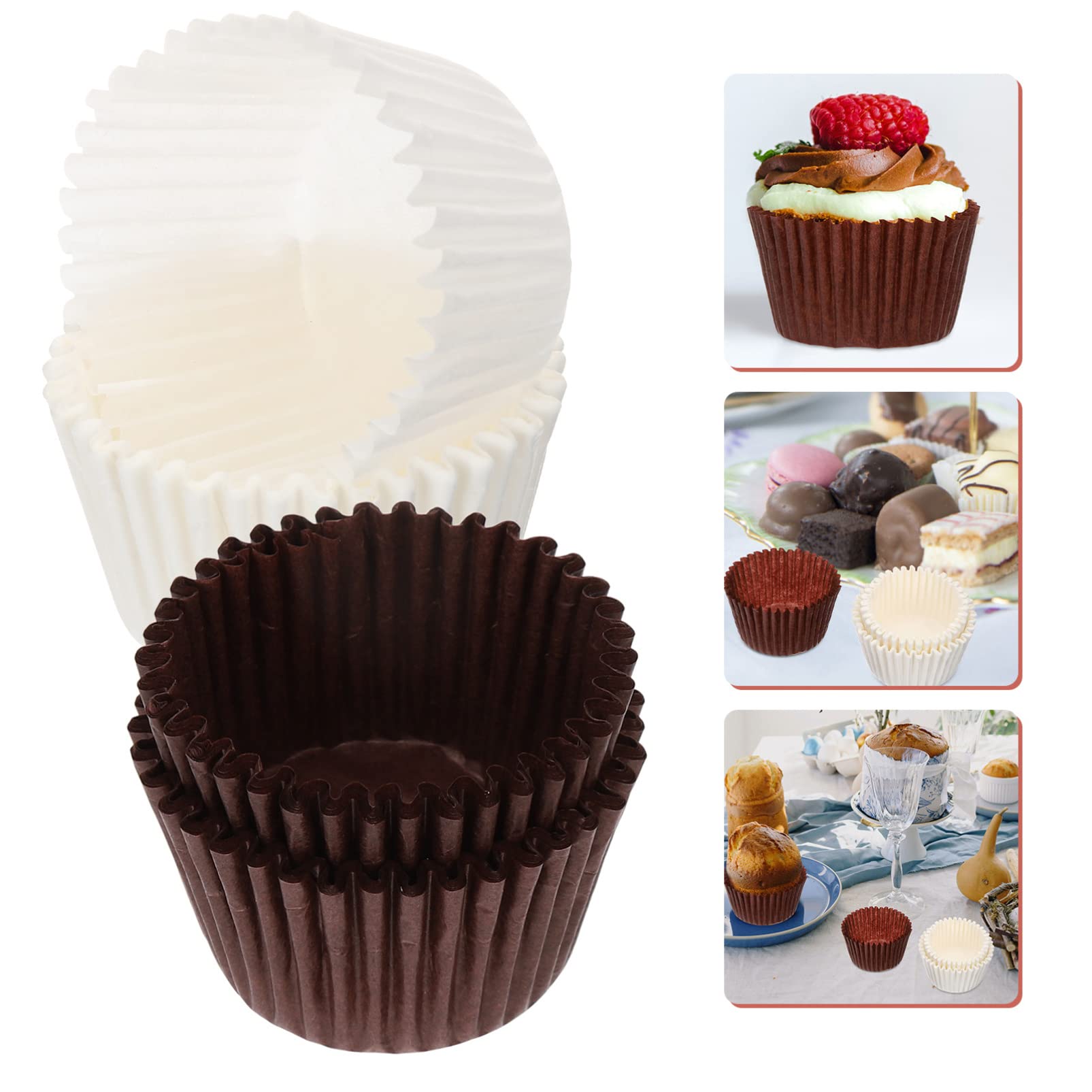 jojofuny 1000 Piezas de Moldes de Papel para Cupcakes y Magdalenas Papel Resistente Olor, Ideales para Fiestas de Cumpleaños y Snacks