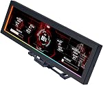Lian Li 8.8" Universal Screen for PC - Dynamic Screen Control - Adjustable Mounting for Any Computer Setup - Customizable ARGB Frame - PC Temperature Display Panel - Mini Monitor (US88v1 White)