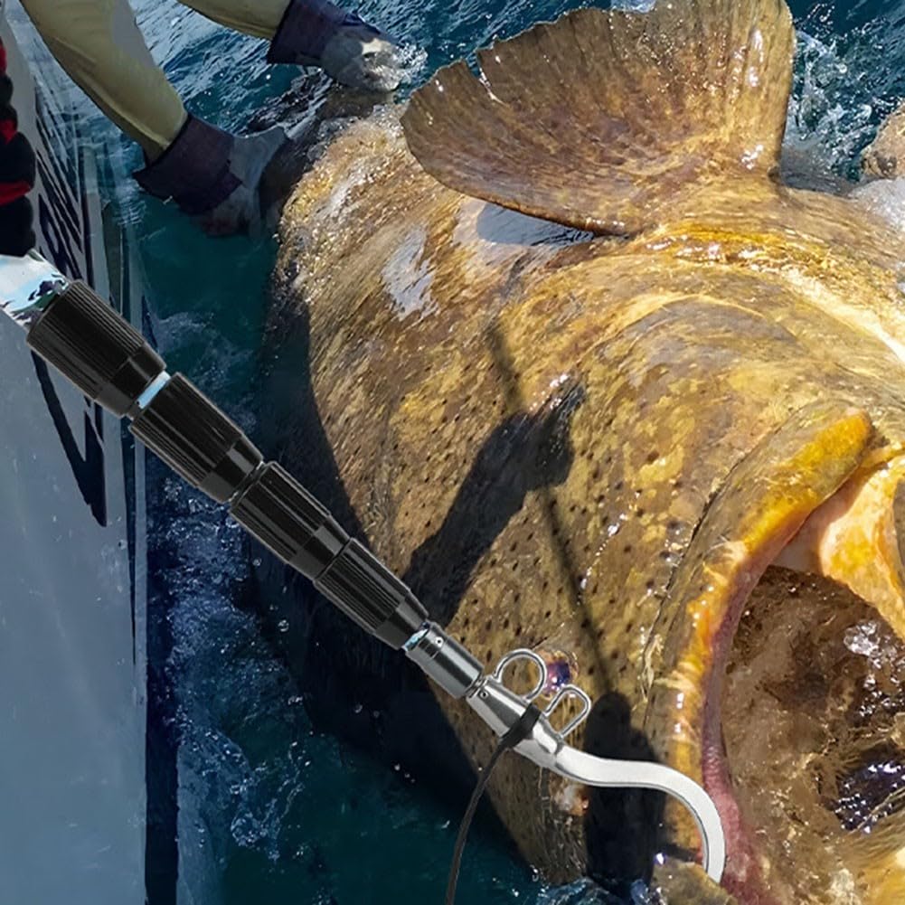 Gancio in acciaio inox 304 per pesca in acqua salata con corda da 6 m per uso in barca, 19,5 cm