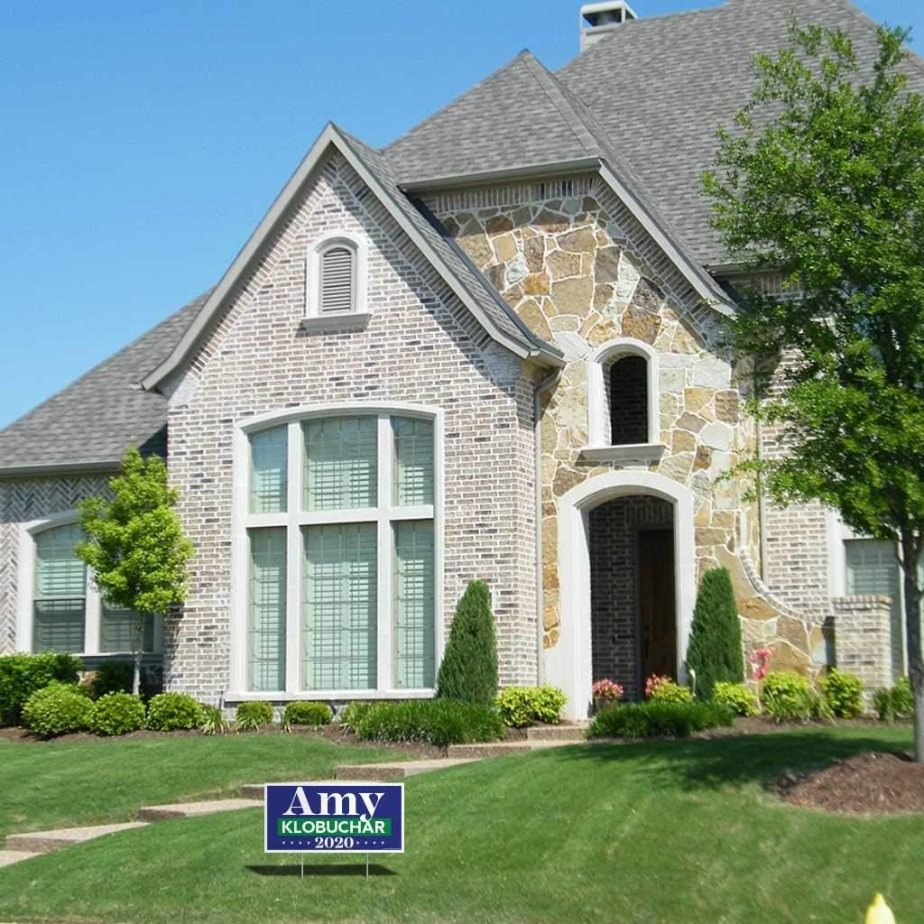 Amy Klobuchar 2020 Sign, 12 inches x 24 inches, Corrugated Plastic Yard Sign (2 Stakes per Sign) (2)