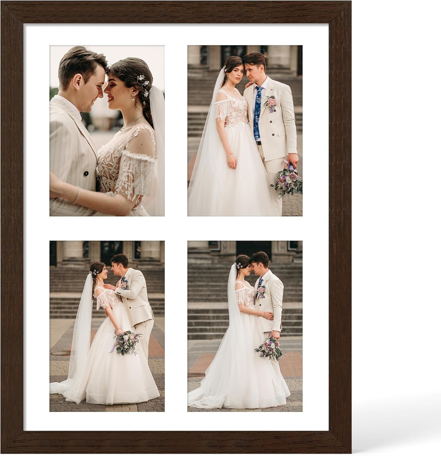 Amazon.com - YESKAY Solid Oak Wood Frame - 12x16 Walnut Wooden Picture ...