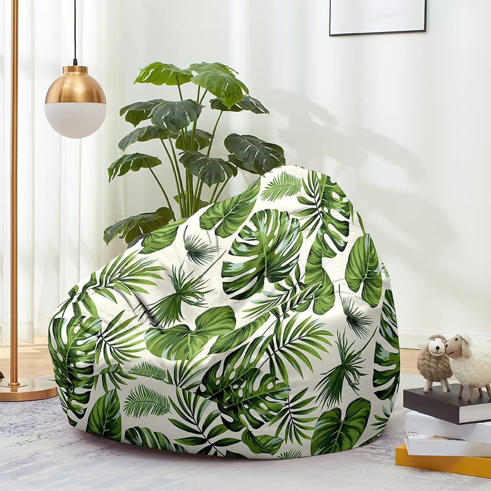 Housse De Pouf Poire Sans Remplissage - Taille L 90x110cm - En Coton/lin - Pour Rangement Ou Siège - 2
