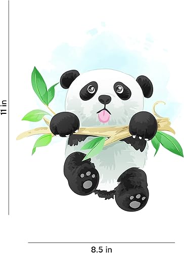 Miniatura 2 de Arte decorativo de pared de animales para bebé, diseño de panda de safari en la selva, decoración de pared para habitación de niños y niñas,