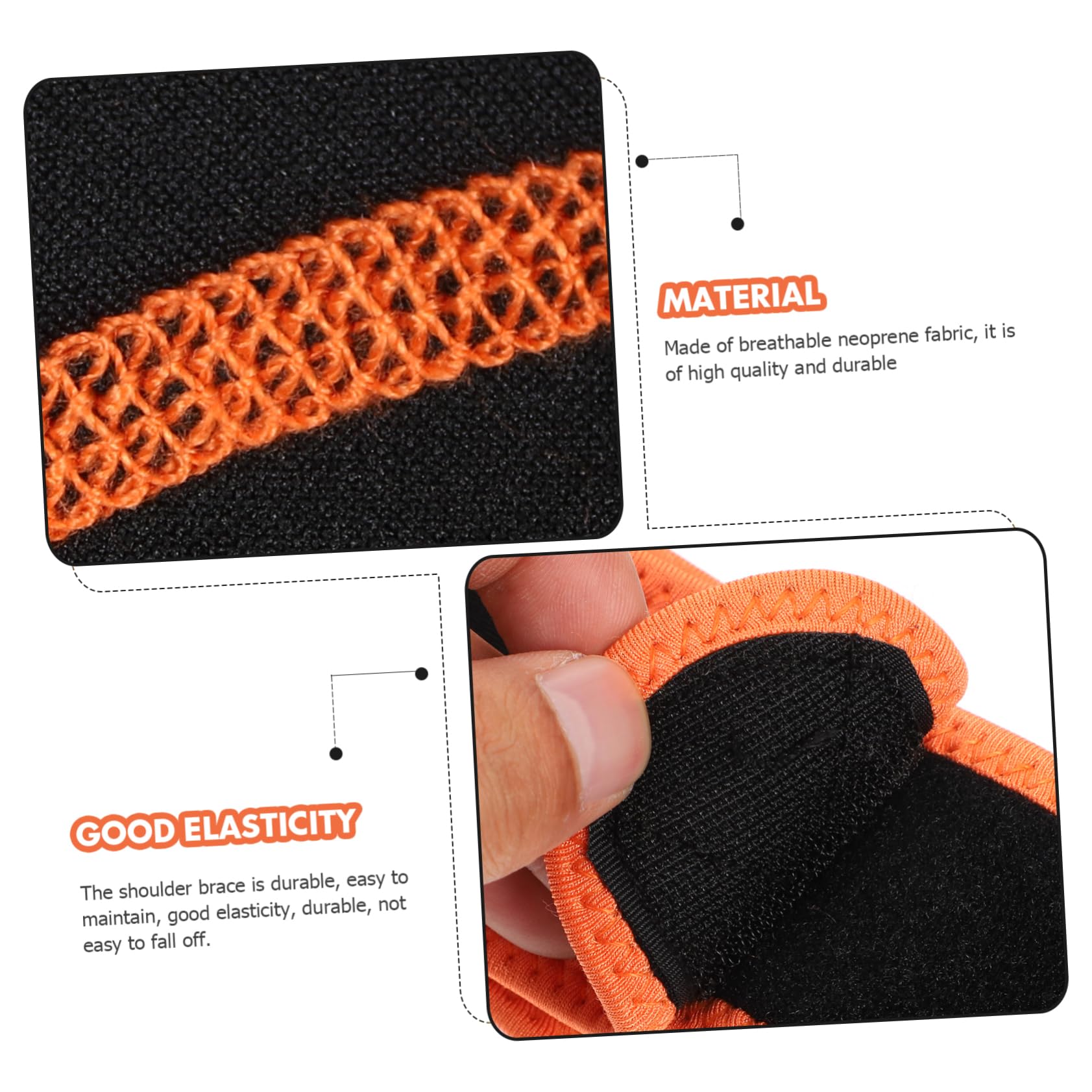 HOODANCOS Breathable Adjustable Shoulder Support Strap for Unisex Durable Compression Protector for Weightlifting Yoga Basketball Running Fitness Activities Black