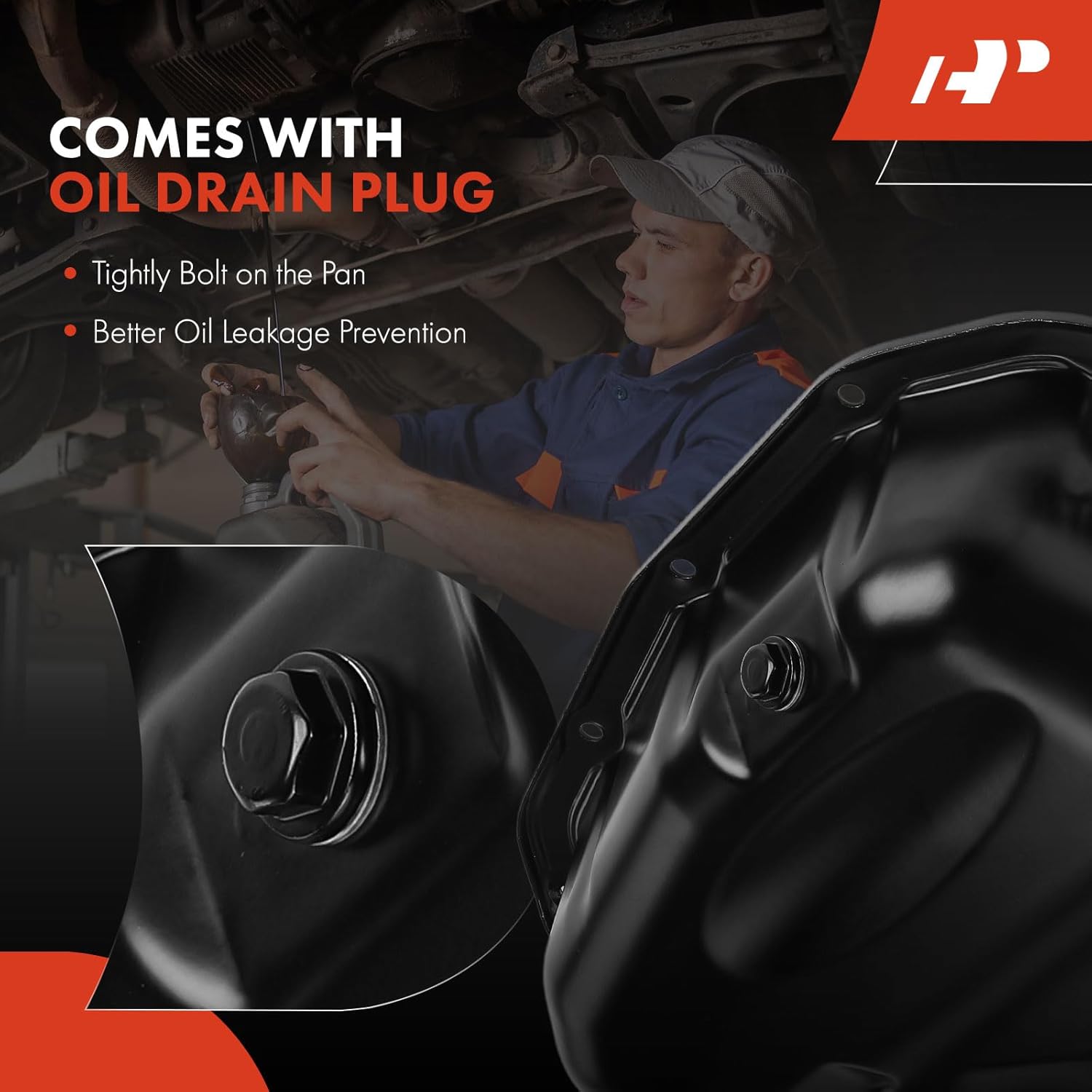 A-Premium Lower Engine Oil Pan Sump with Drain Plug Compatible with Toyota Camry 2010-2017 Highlander 2009-2019 Sienna 2011-2013 Avalon Lexus ES300h 2013-2018 2.5L 2.7L