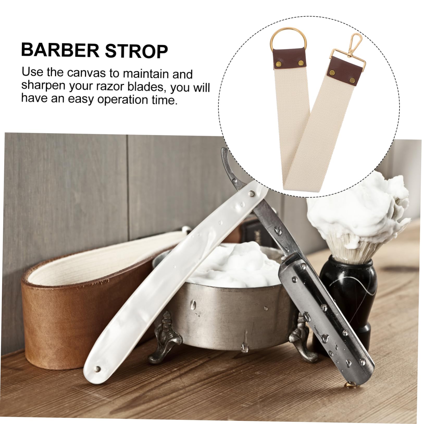 FOMIYES 3 Pz Panno Per Affilare Cintura Per Rasoio Cinturino Da Cinturino Per Rasoio Da Cintura Da Barba Affila Scalpelli Doppio Coltello Per Lucidare Tessuto