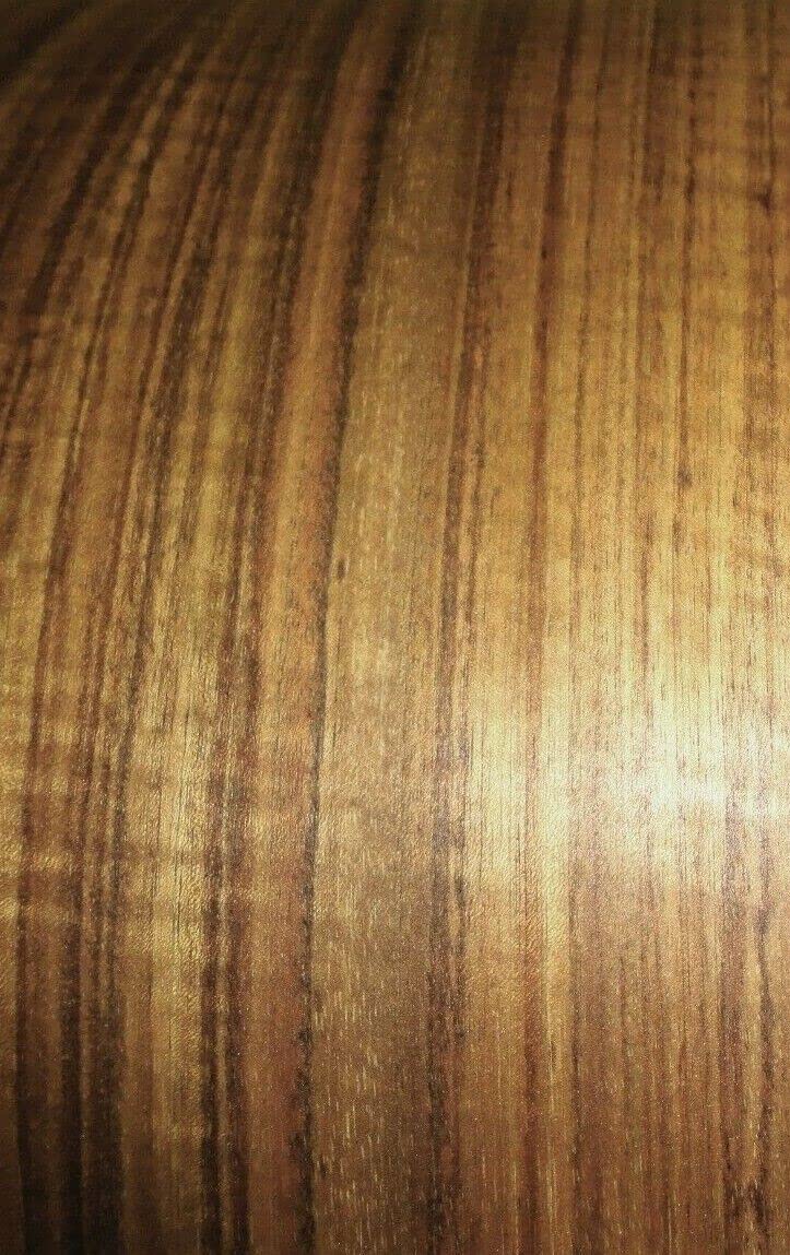Etimoe African Walnut Figured Wood Veneer 11" x 54" raw no Backing 1/42" Thick