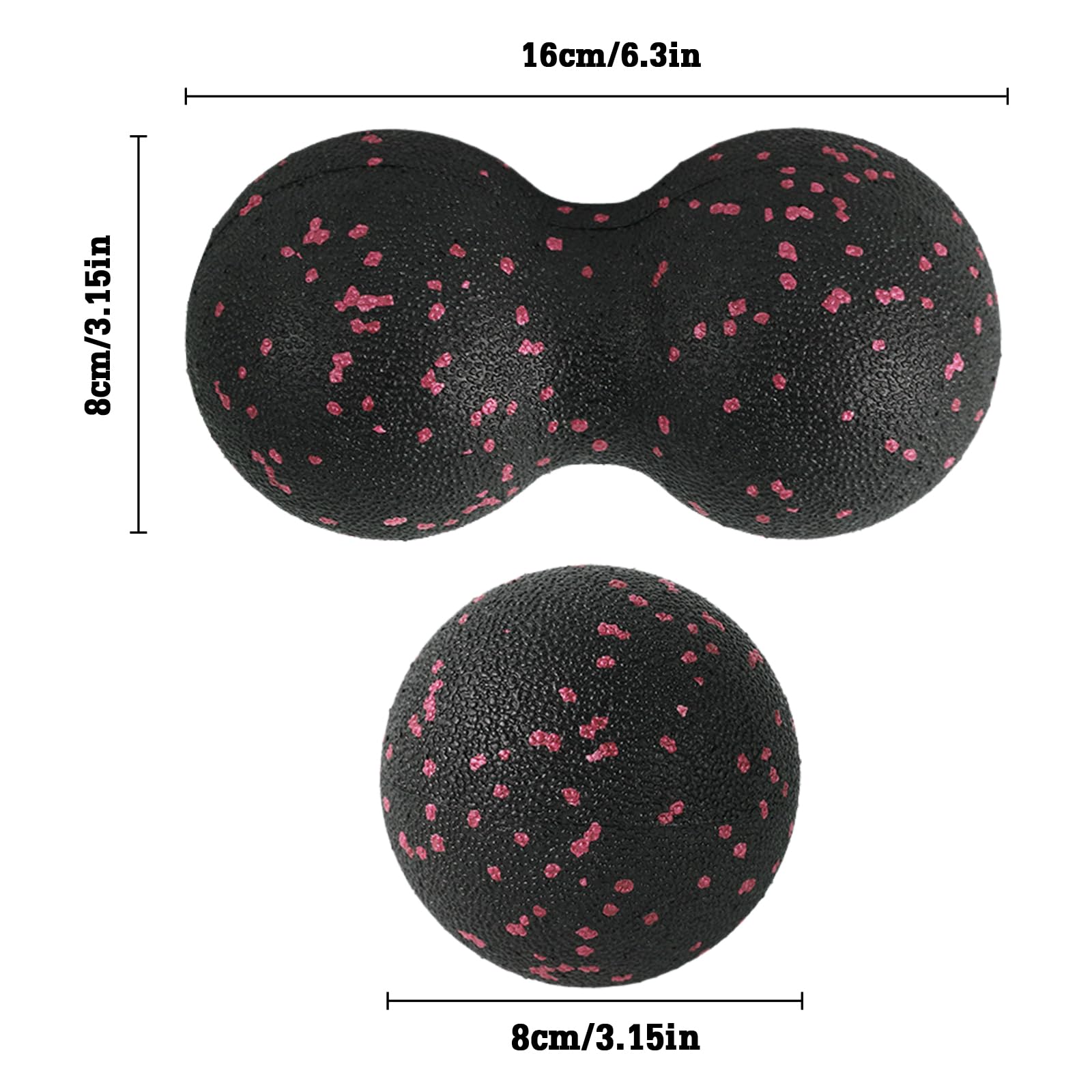 Pallina Massaggio Set, Peanut Massage Balle (rosa)