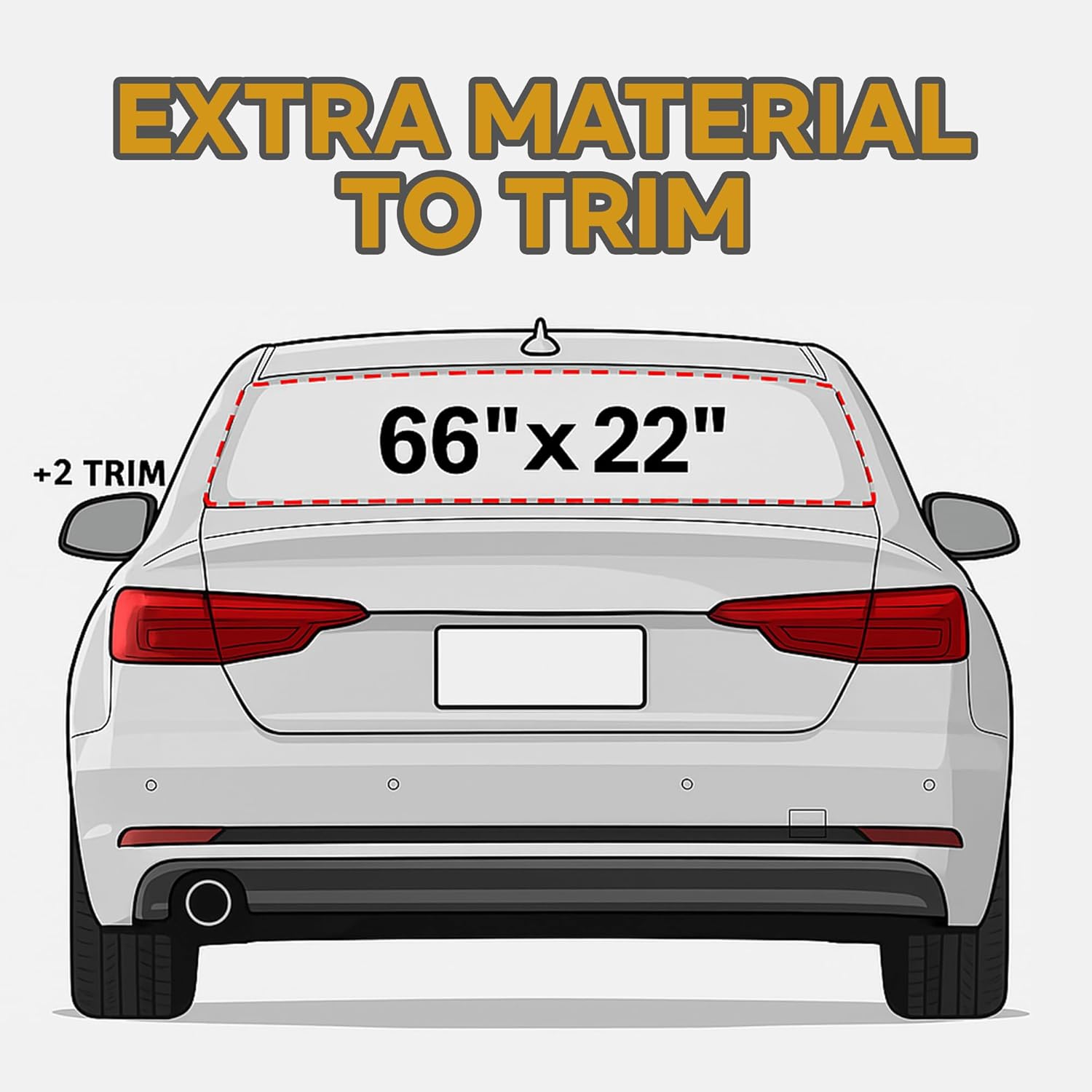 VulgrCo Custom SUV & Truck Window Decals - One-Way See-Through Perforated Vinyl, Waterproof & UV-Resistant Rear Window Decal, Strong Adhesive, Made in USA