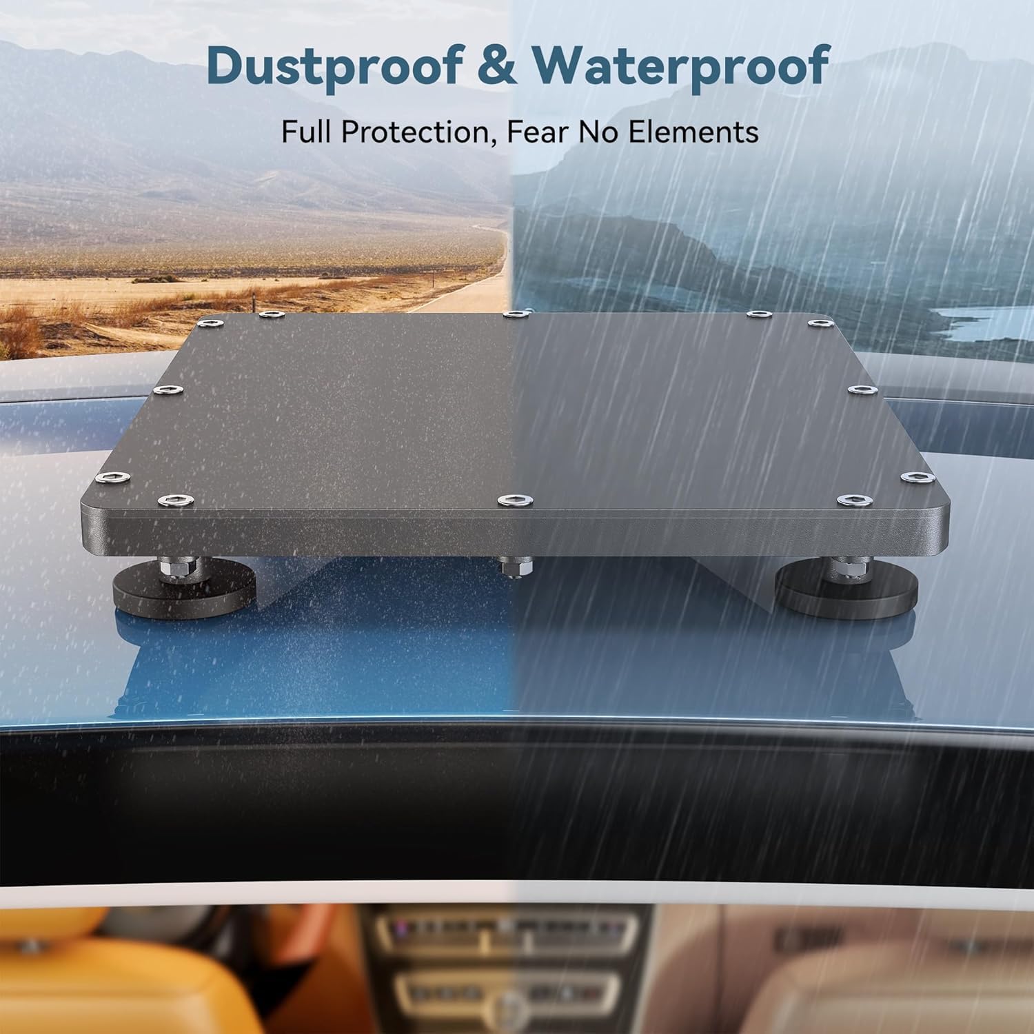 Supporto Magnetico Starlink Mini con Copertura Protettiva, Base Magnetica per Tetto Auto Camper Camion Barca, Accessori Starlink Mini per Esterno e Off-Grid (Grigio)