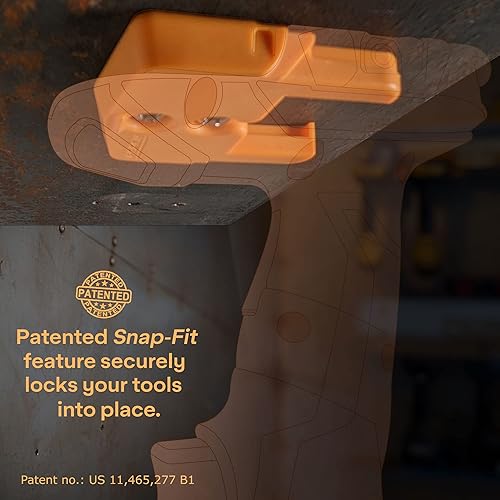 Miniatura 2 de PERCH Soporte para herramientas RIDGID 18v  Monta de forma segura 5 herramientas inalámbricas  Montaje universal  Organizador de herramientas