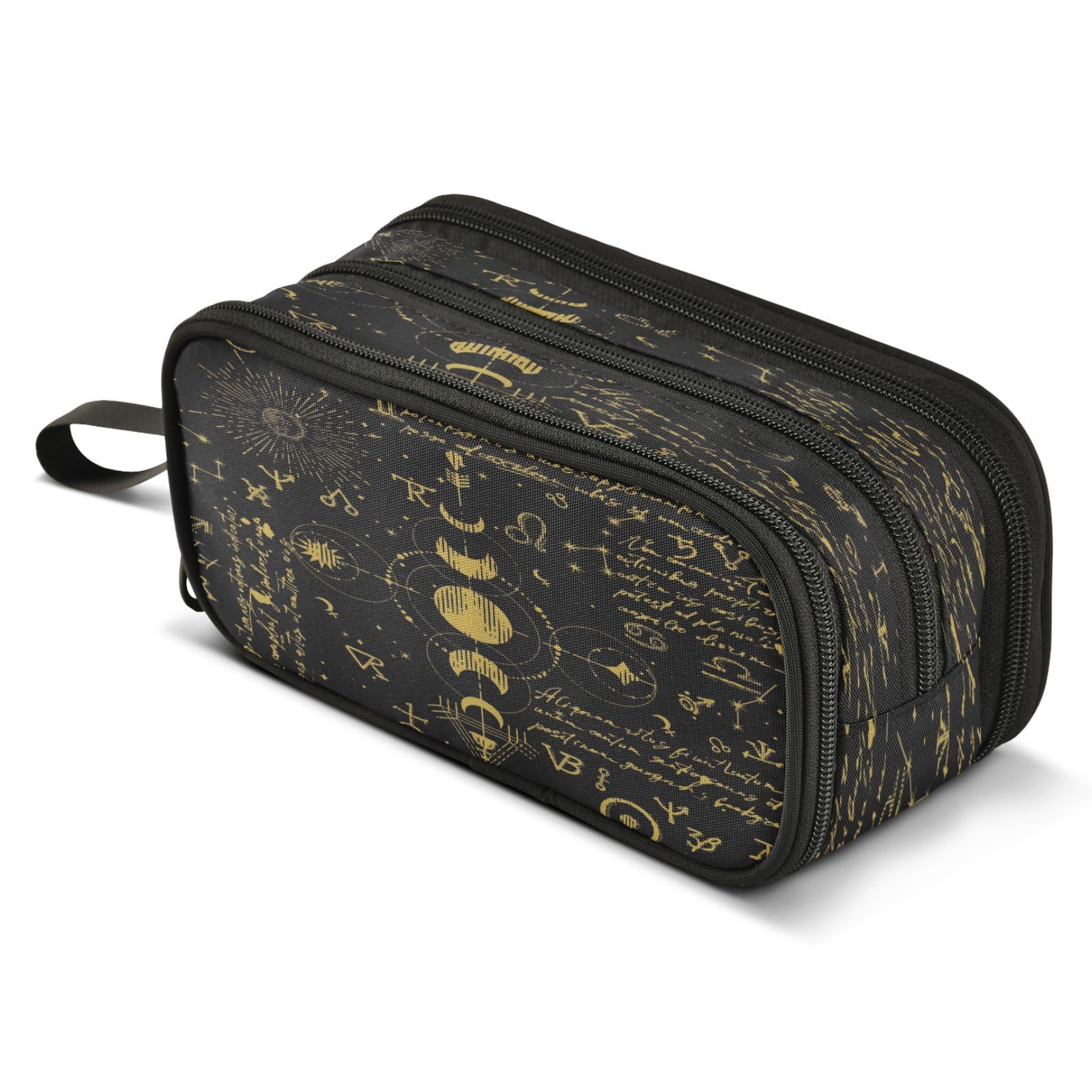 ALAZA Sun Moon Astrology Boho Pencil Case Large Capacity Pencil Pouch Box Boys Girls School Supplies Pen Case Bag with Handle 3 Compartments Zipper