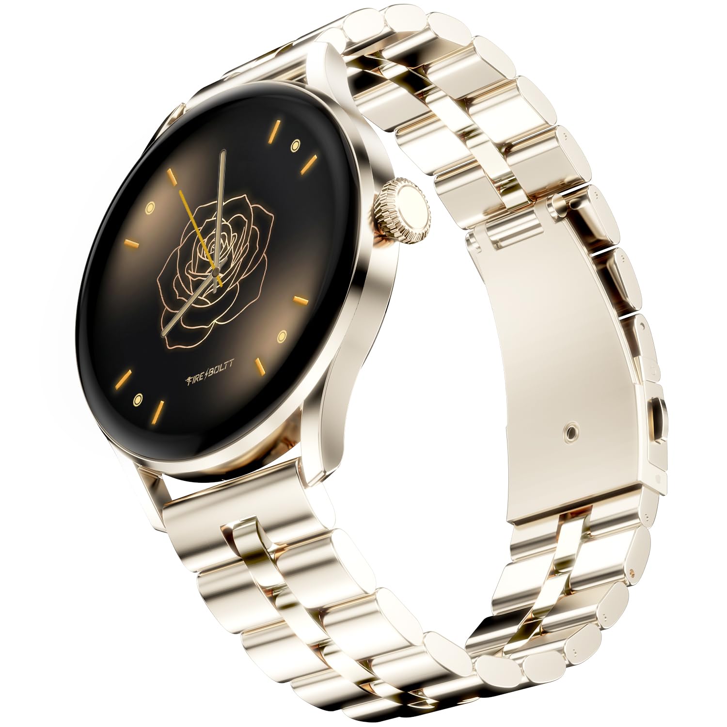 Fire-Boltt Glitz Women Smart Watch with 1.19” AMOLED Display, Bluetooth Calling, Rotating Crown, Always On Display, 1000 Nits Brightness, IP68 Waterproof Champagne-image-47