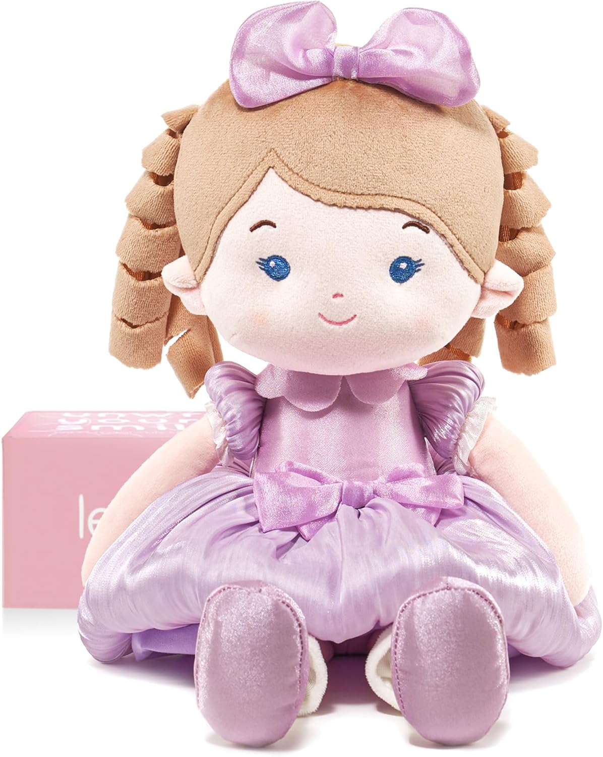 LeyaDoll Soft Baby Doll Toys (16''), My First Baby Rag Doll for 1 Year-Old Girl Birthday Gift, Christmas Plush Toys Gift for Toddler Kids Infants -Sweetheart Girl