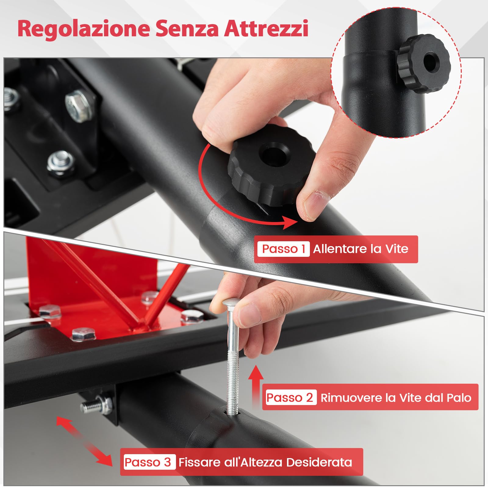 COSTWAY Canestro da Basket da Esterno Regolabile in Altezza 230-305 cm con Tabellone Resistenza agli Urti da 110 cm, Ruote e Base Riempibile, Canestro da Basket Portatile per Adulti e Ragazzi