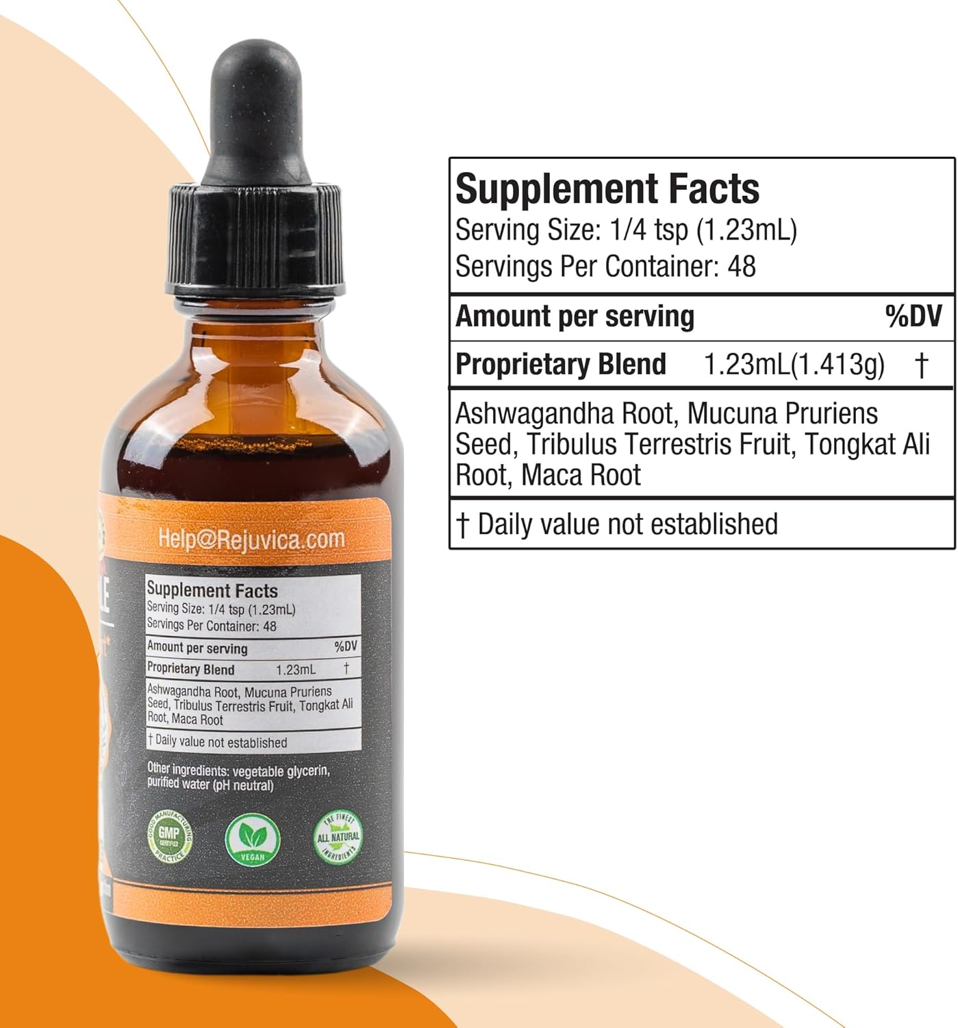 Rejuvica Health Activated Male - Advanced Male Libido Support Tincture - Enhanced Liquid Delivery for Better Absorption - Ashwagandha, Mucuna, Tongkat Ali, Tribulus & More!