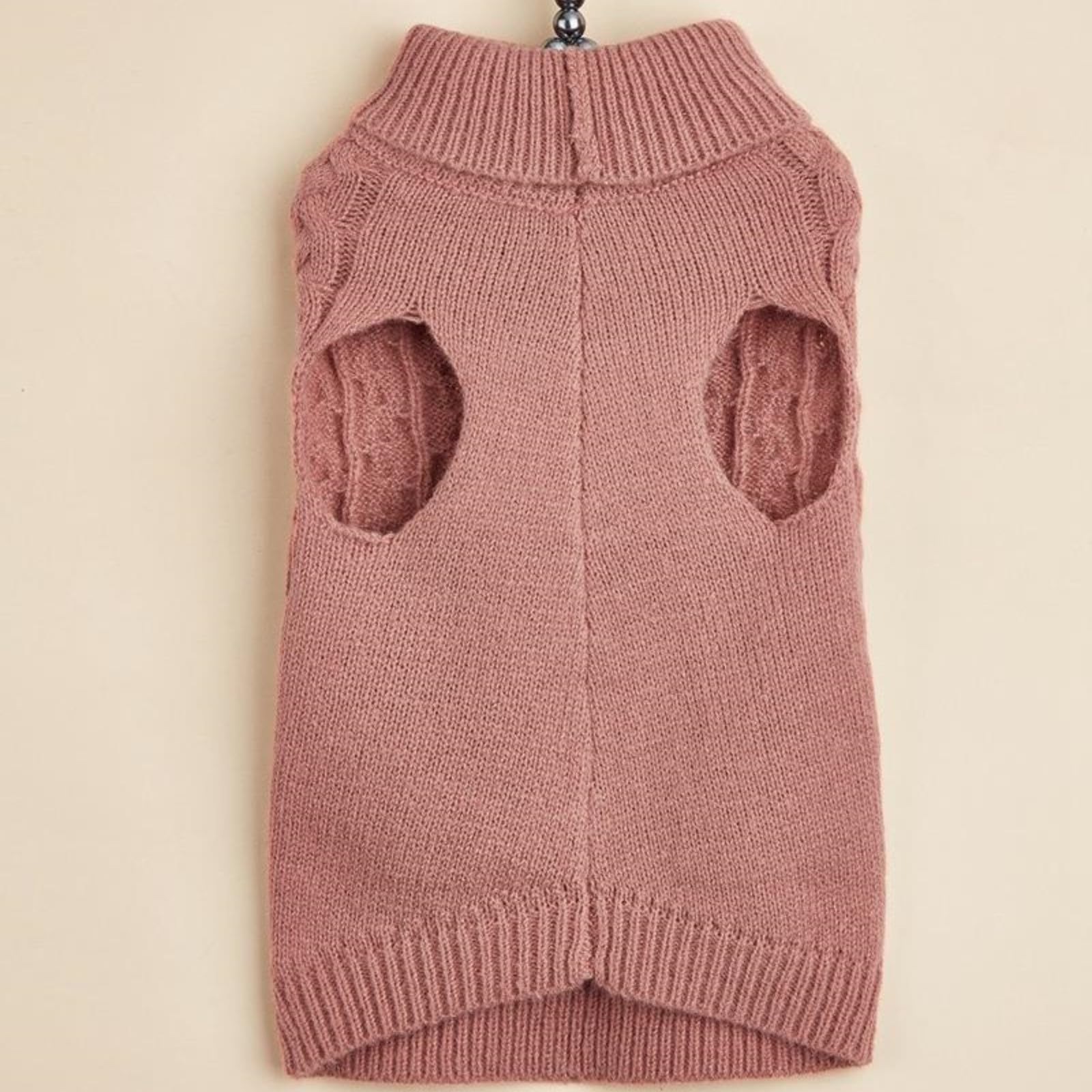 Dog Turtleneck Sweater Bow Knitting Dog Jumper Warm Dog Winter Clothes Pullover Knitwear Crochet Dog Coat Christmas Costume for Small Medium Large Dogs Cats (Rose pink - Image 4