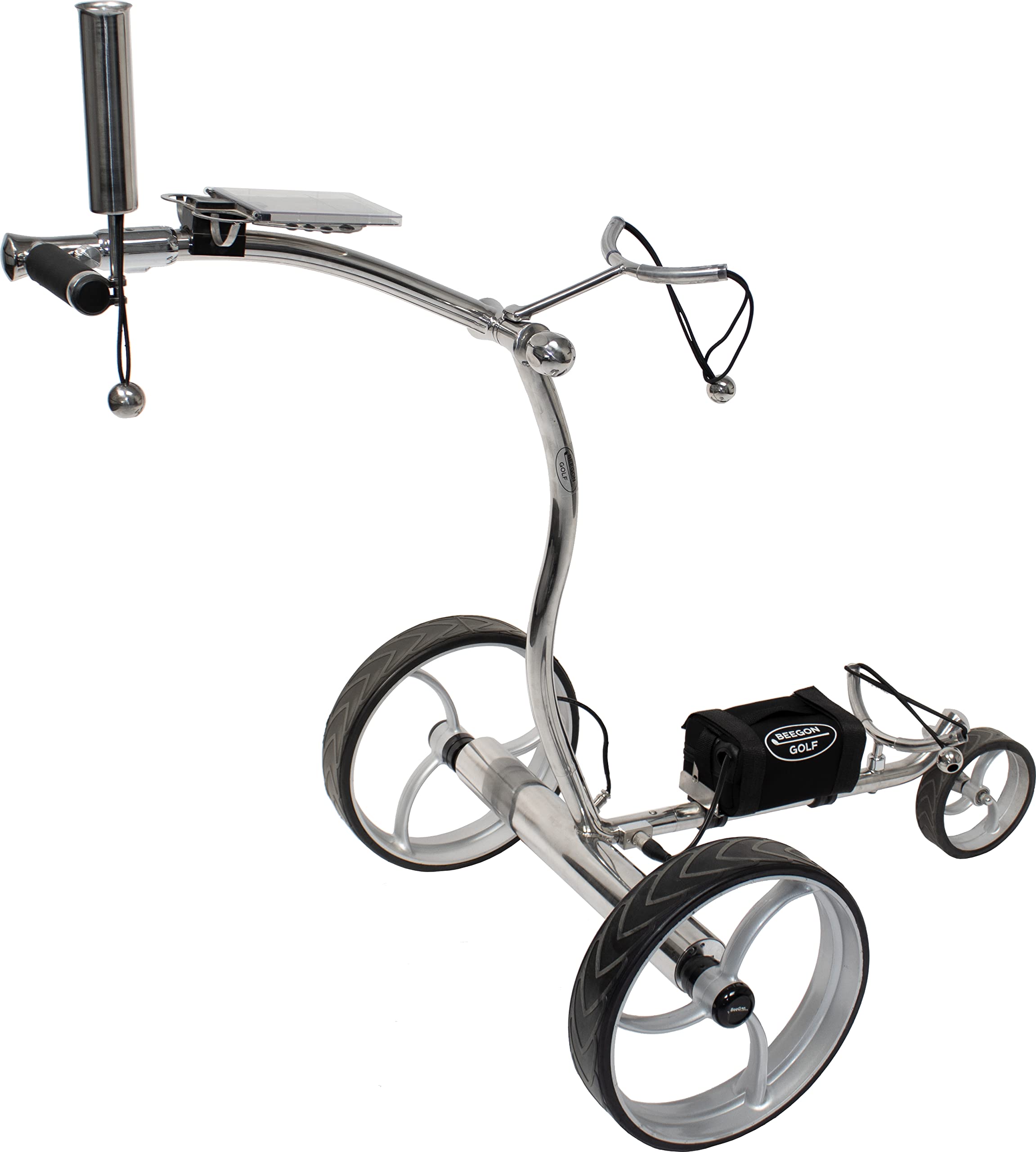 BeeGon Golf Elektro-Golftrolley GT-ES900 Pro Edelstahl mit 10Ah Lithium-Akku & Zubehör